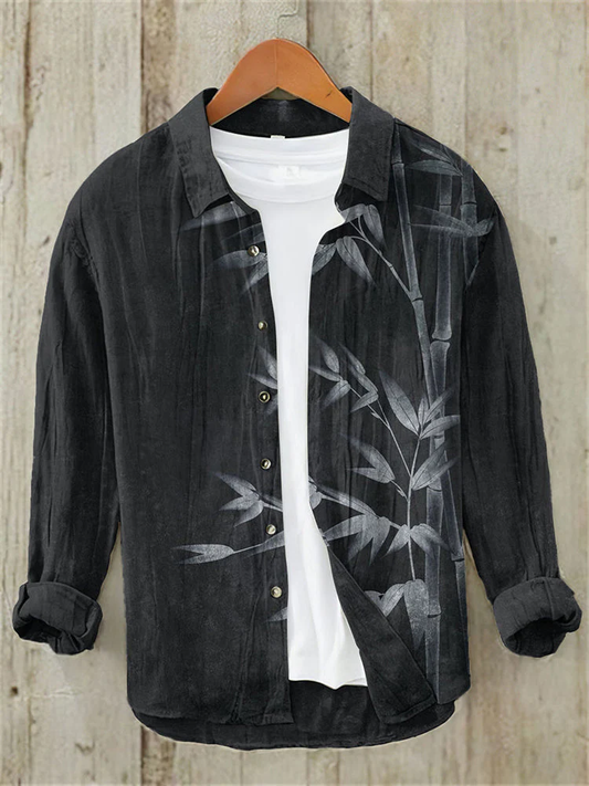 WITROSA Men’s Shadow Bamboo Shirt – The Zen Harmony Edition